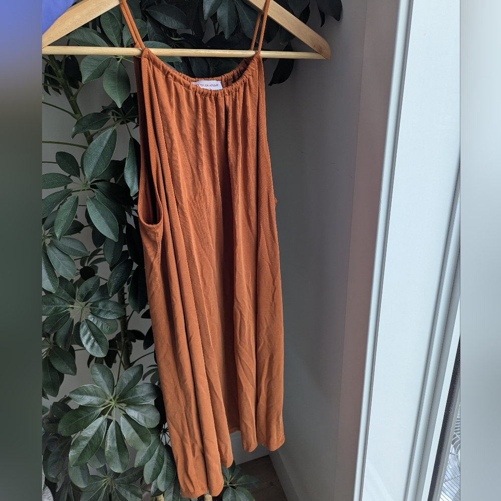 Womens Rust Orange Modal Dress